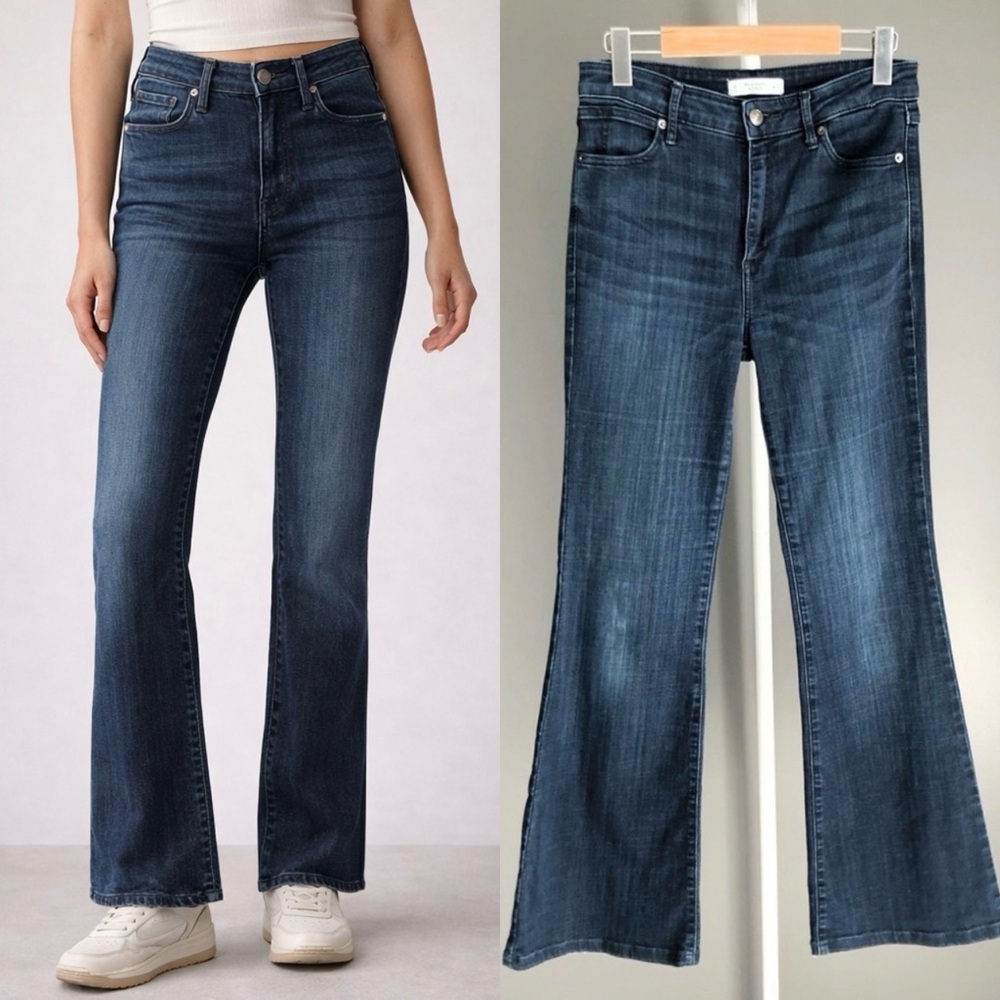 Abercrombie&Fitch Y2K Boot Cut Fit Flared Medium to High Rise Funky Denim Jeans